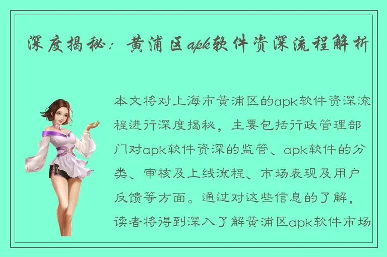 深度揭秘：黄浦区apk软件资深流程解析