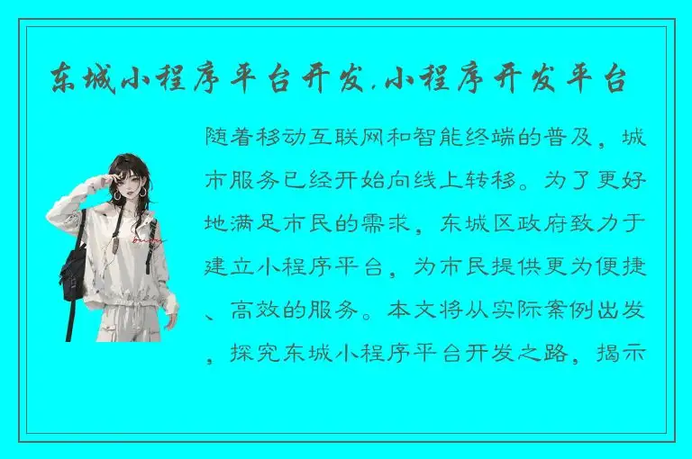 东城小程序平台开发,小程序开发平台