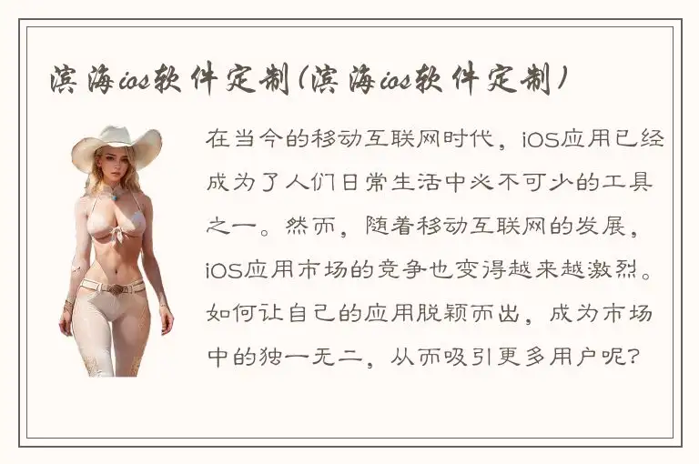 滨海ios软件定制(滨海ios软件定制)