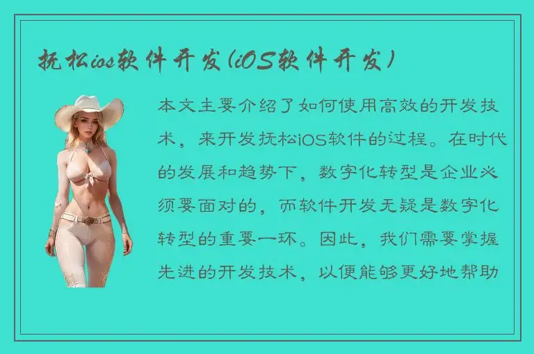 抚松ios软件开发(iOS软件开发)