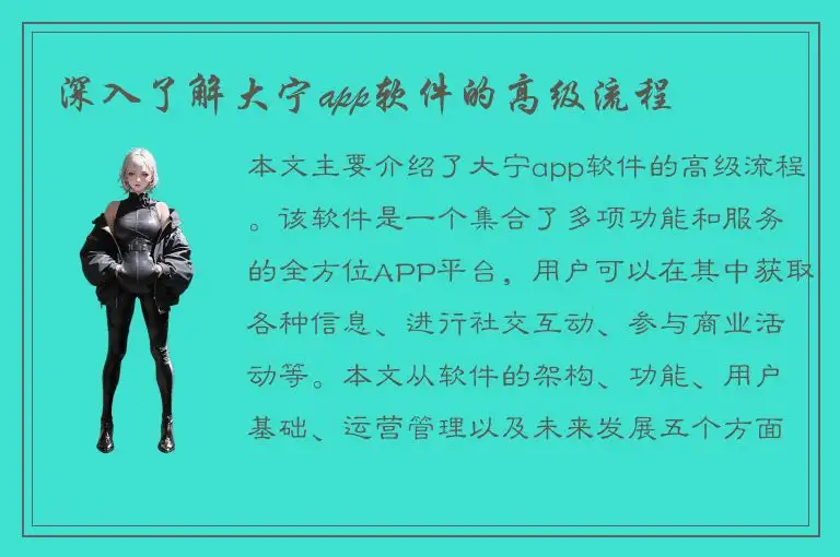 深入了解大宁app软件的高级流程