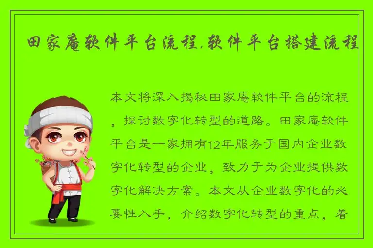 田家庵软件平台流程,软件平台搭建流程