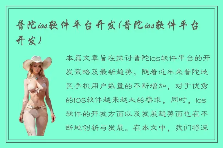 普陀ios软件平台开发(普陀ios软件平台开发)
