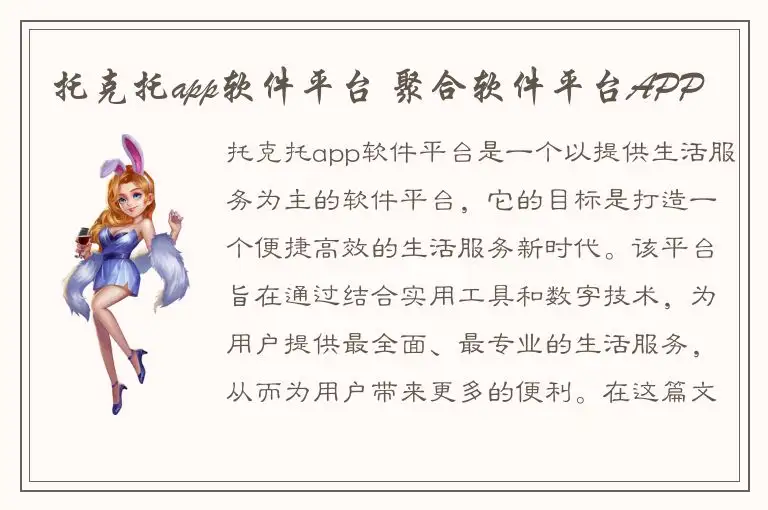 托克托app软件平台 聚合软件平台APP