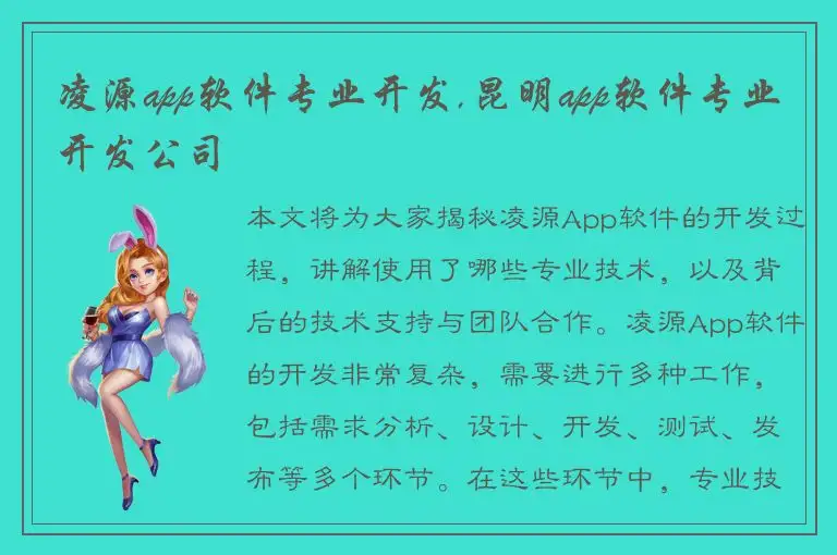 凌源app软件专业开发,昆明app软件专业开发公司