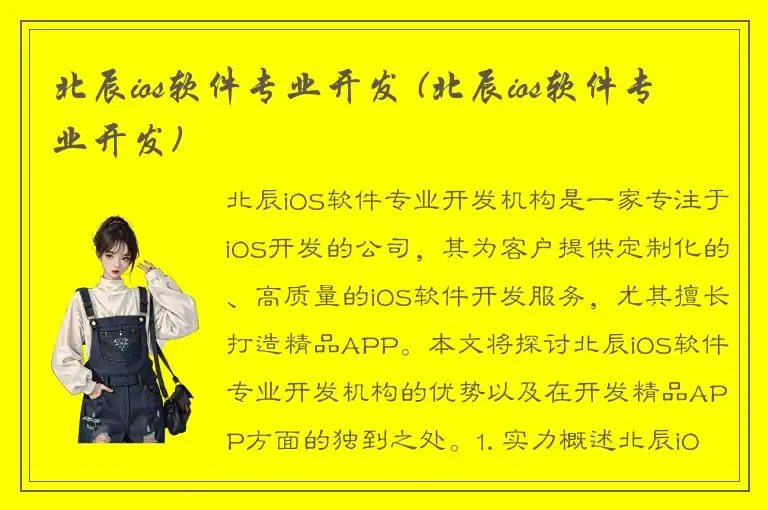 北辰ios软件专业开发 (北辰ios软件专业开发)