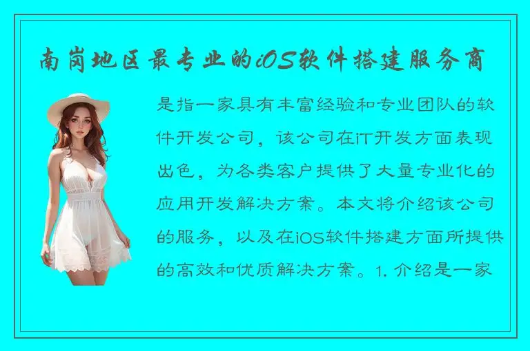 南岗地区最专业的iOS软件搭建服务商