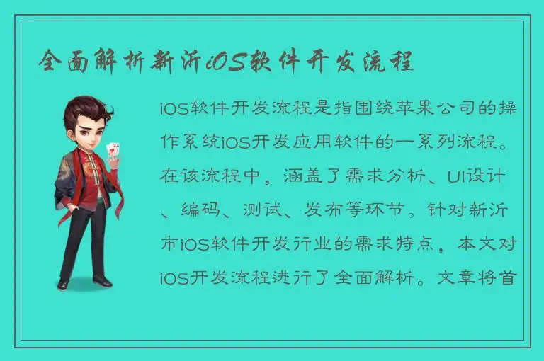 全面解析新沂iOS软件开发流程
