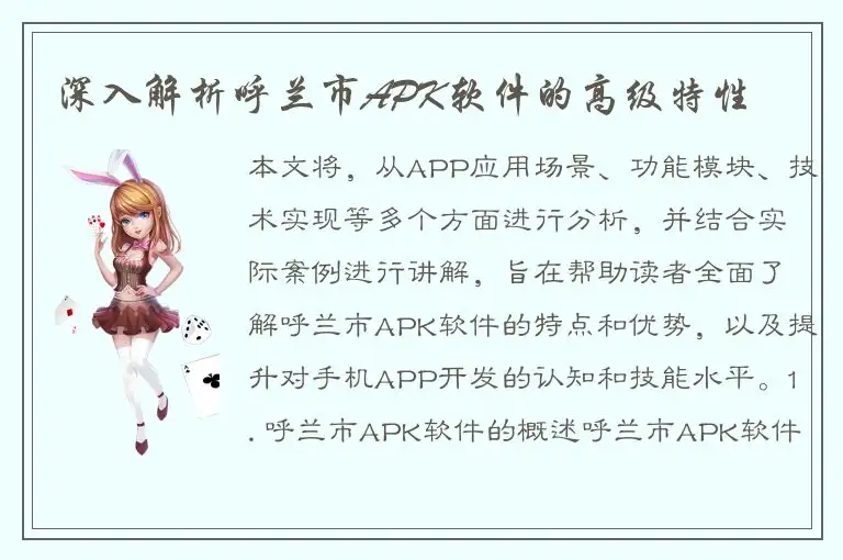 深入解析呼兰市APK软件的高级特性