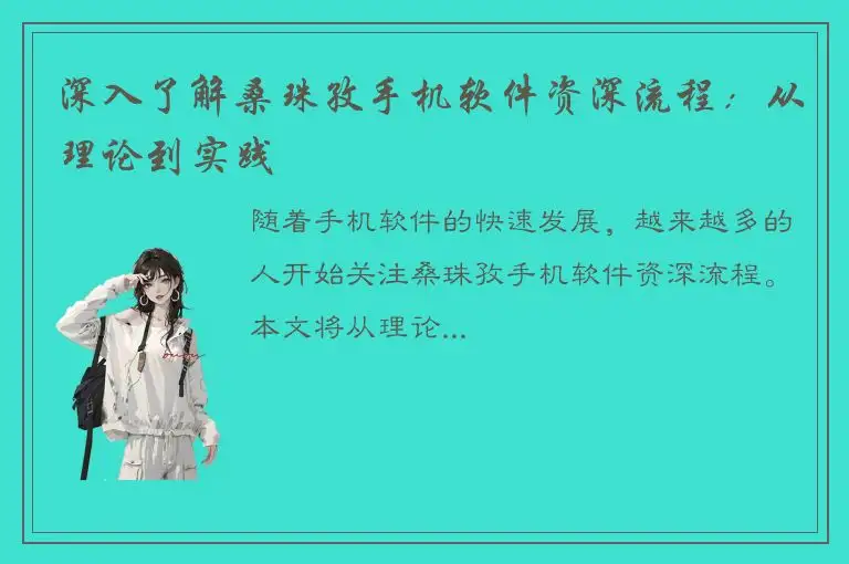 深入了解桑珠孜手机软件资深流程：从理论到实践