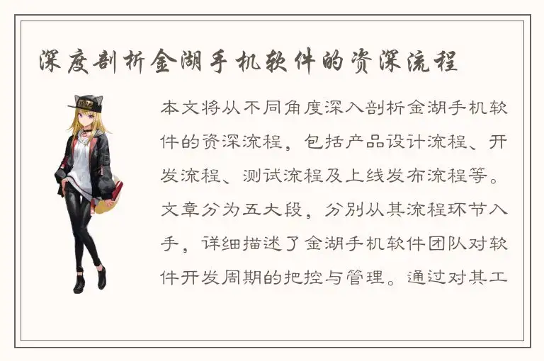 深度剖析金湖手机软件的资深流程