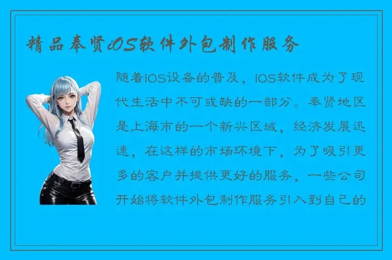 精品奉贤iOS软件外包制作服务