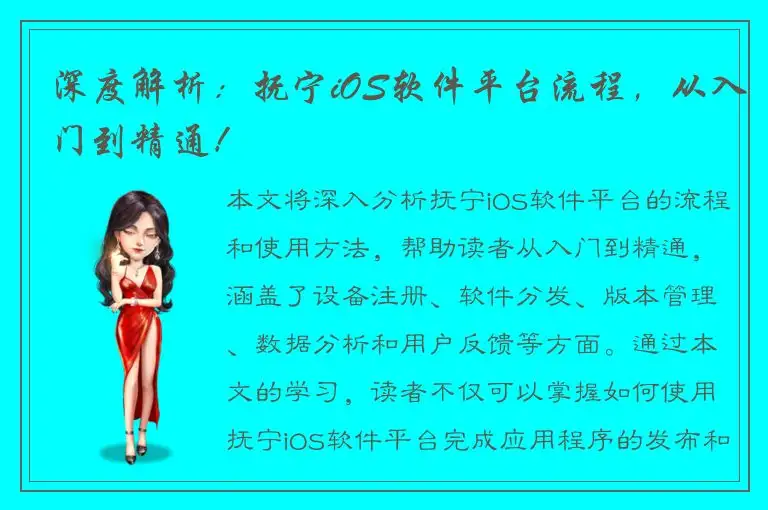 深度解析：抚宁iOS软件平台流程，从入门到精通！