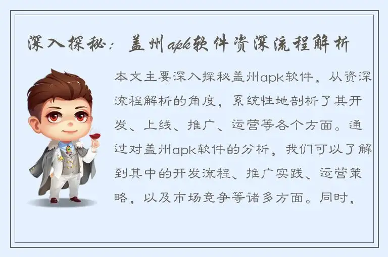 深入探秘：盖州apk软件资深流程解析
