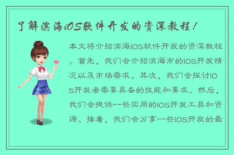 了解滨海iOS软件开发的资深教程！