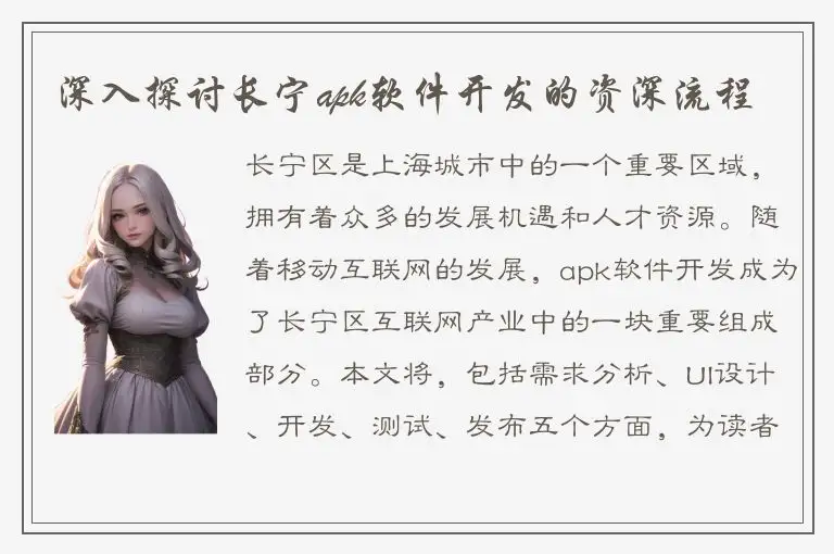 深入探讨长宁apk软件开发的资深流程