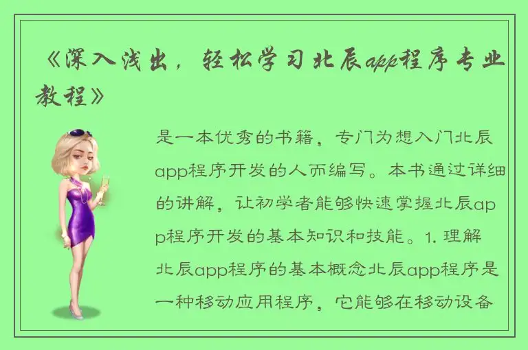《深入浅出，轻松学习北辰app程序专业教程》