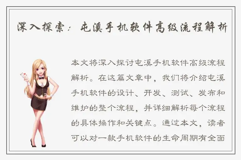 深入探索：屯溪手机软件高级流程解析