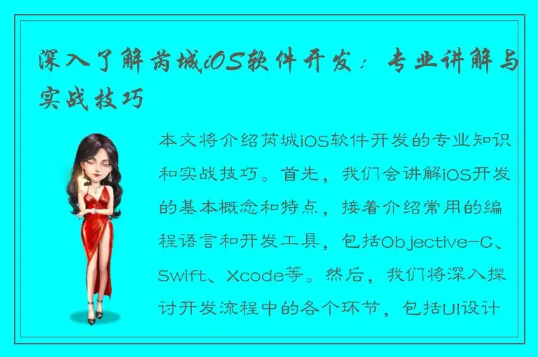 深入了解芮城iOS软件开发：专业讲解与实战技巧