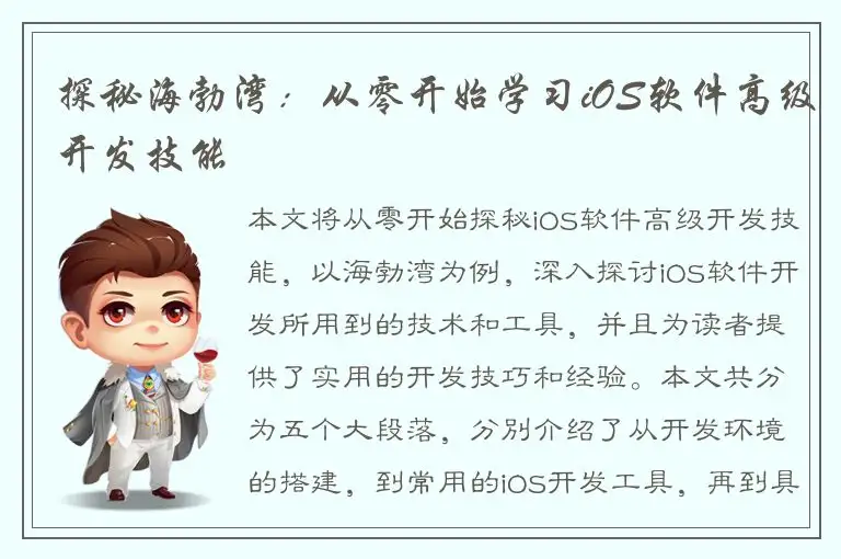 探秘海勃湾：从零开始学习iOS软件高级开发技能