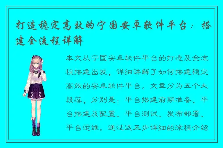 打造稳定高效的宁国安卓软件平台：搭建全流程详解