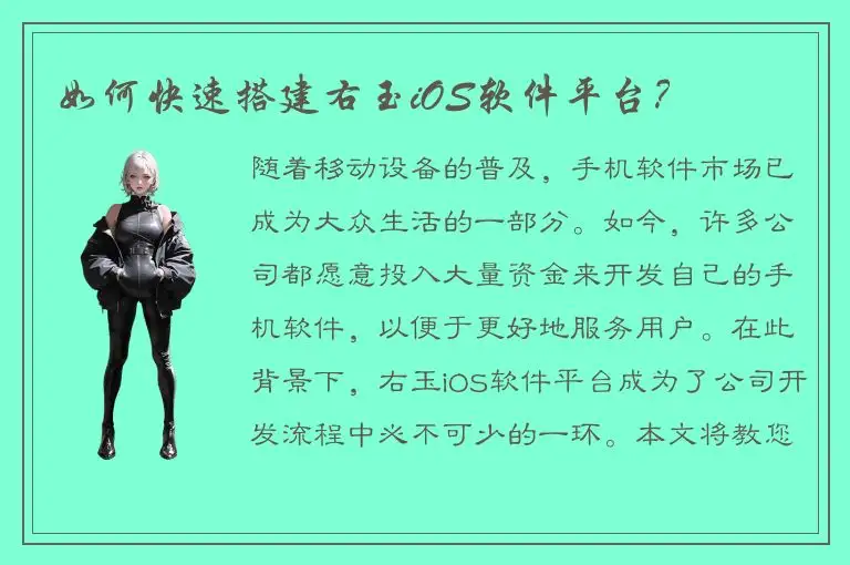 如何快速搭建右玉iOS软件平台？