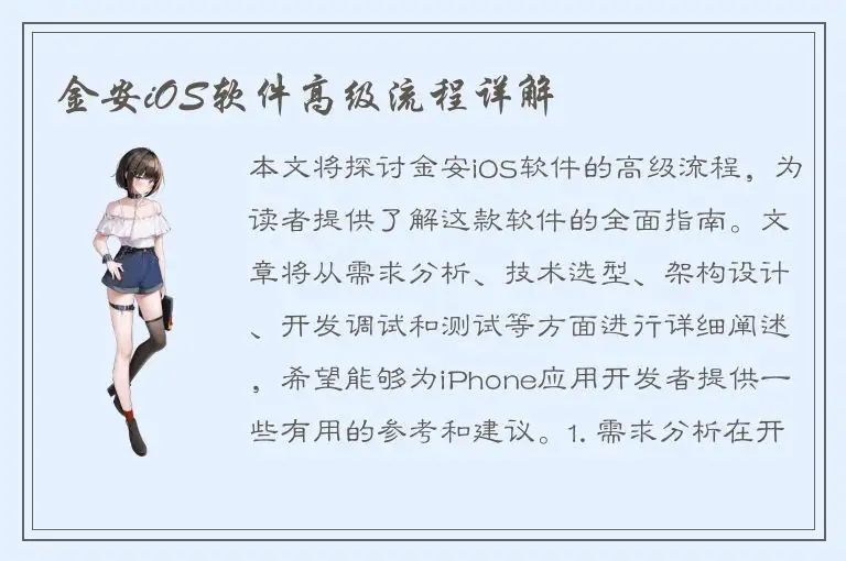 金安iOS软件高级流程详解