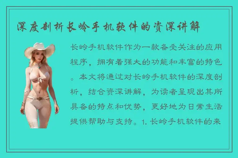 深度剖析长岭手机软件的资深讲解