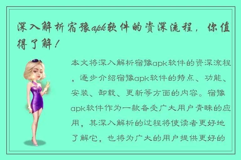 深入解析宿豫apk软件的资深流程，你值得了解！