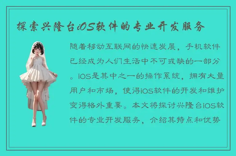 探索兴隆台iOS软件的专业开发服务