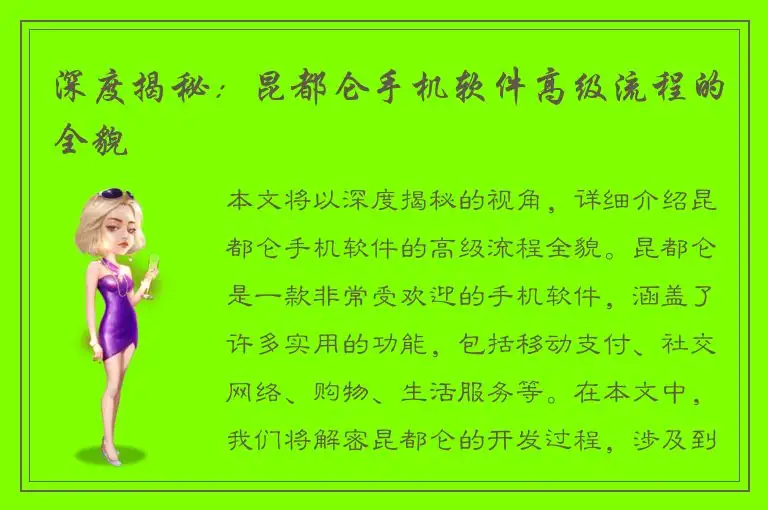 深度揭秘：昆都仑手机软件高级流程的全貌