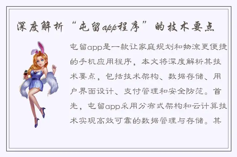 深度解析“屯留app程序”的技术要点