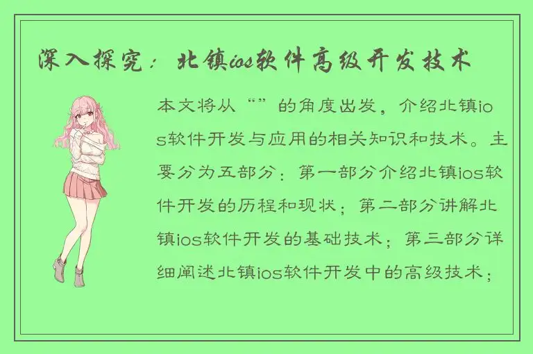 深入探究：北镇ios软件高级开发技术