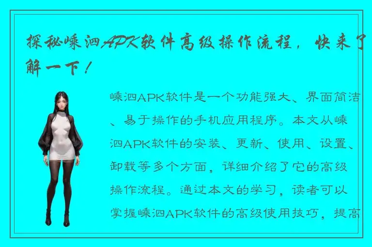 探秘嵊泗APK软件高级操作流程，快来了解一下！