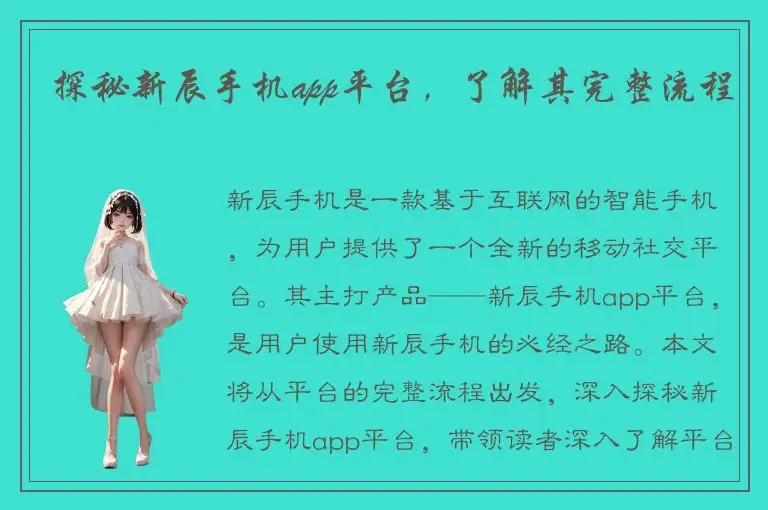 探秘新辰手机app平台，了解其完整流程