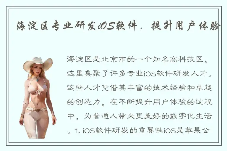 海淀区专业研发iOS软件，提升用户体验