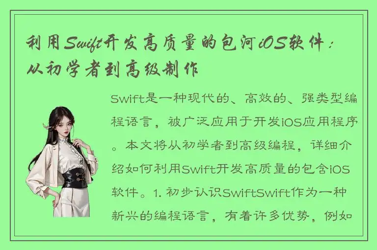 利用Swift开发高质量的包河iOS软件：从初学者到高级制作