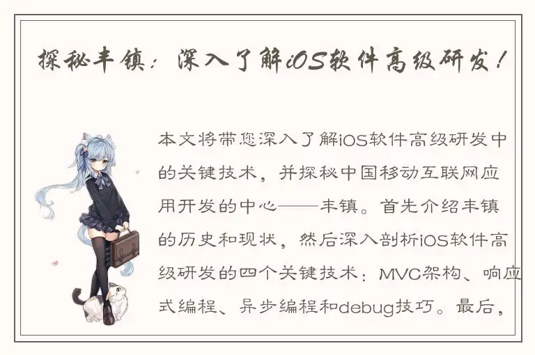 探秘丰镇：深入了解iOS软件高级研发！