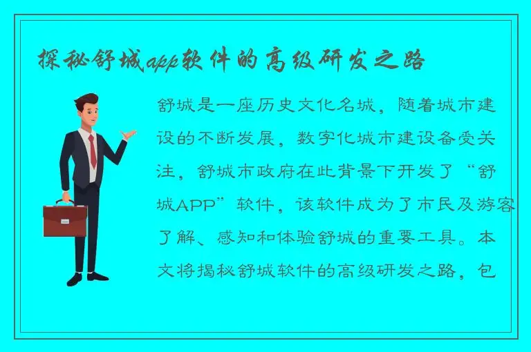 探秘舒城app软件的高级研发之路