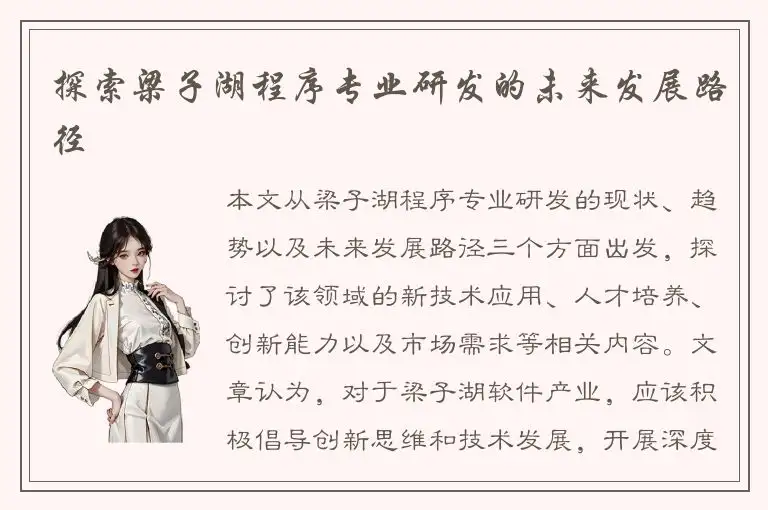 探索梁子湖程序专业研发的未来发展路径