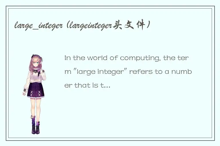 large_integer (largeinteger头文件)